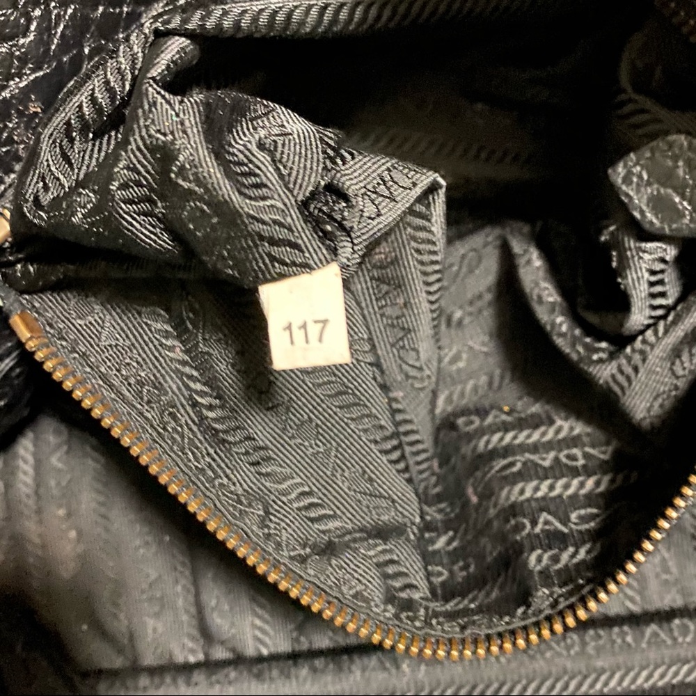 Authentic Prada Nylon Pebbled Leather Tote - Picture 10 of 13